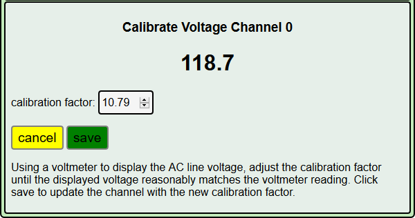 Calibrate VT Menu